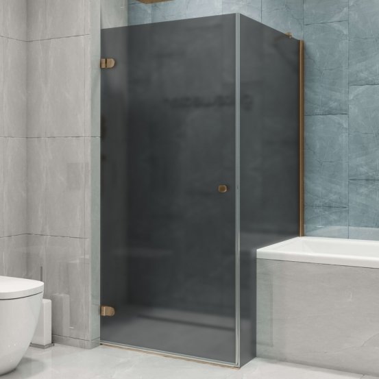 LUX RECTAN GK-002V1P-2511 бронзовый стекло графитовое матовое левое открывание двери