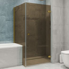 LUX RECTAN GK-002V1P-2511 золотой гальванический стекло бронзовое правое открывание двери