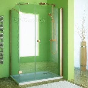 LUX SQUARE GK-103A золотой металлик стекло бесцветное правое открывание двери