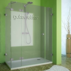 LUX RECTAN GK-004B хром матовый стекло выбеленное левое открывание двери