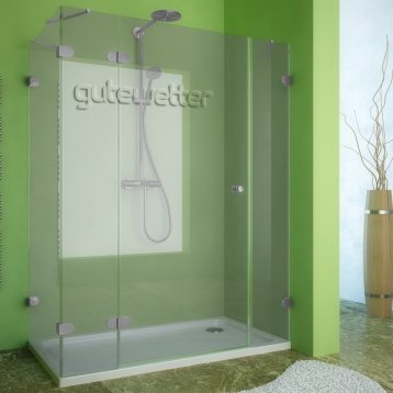LUX RECTAN GK-004B хром матовый стекло выбеленное левое открывание двери