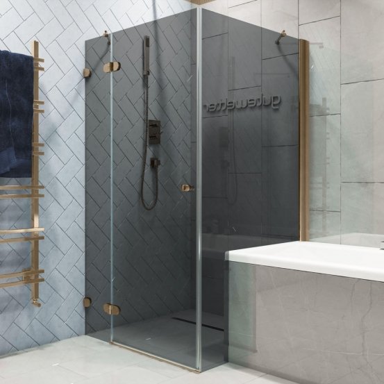 LUX RECTAN GK-003V1P бронзовый стекло графитовое левое открывание двери