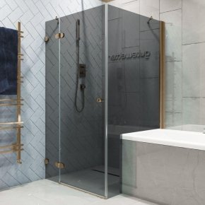 LUX RECTAN GK-003V1P бронзовый стекло графитовое левое открывание двери