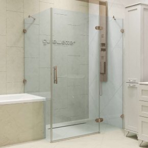 LUX RECTAN GK-003V1-CH02 бронзовый стекло выбеленное правое открывание двери