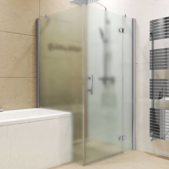 LUX RECTAN GK-003V1PP-CH02 хром матовый стекло матовое правое открывание двери