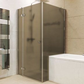 LUX RECTAN GK-003V1PP хром блестящий стекло бронзовое матовое левое открывание двери