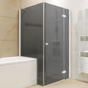 LUX RECTAN GK-003V1PP белый матовый стекло графитовое матовое правое открывание двери