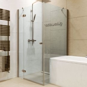 LUX RECTAN GK-003V1PP бронзовый стекло выбеленное левое открывание двери