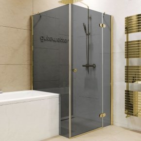 LUX RECTAN GK-003V1PP золотой металлик стекло графитовое правое открывание двери