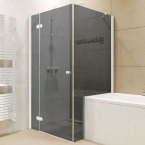 LUX RECTAN GK-003V1PP белый матовый стекло графитовое левое открывание двери