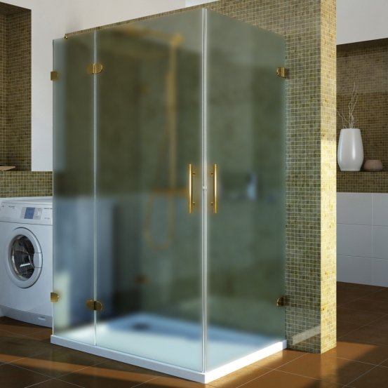 LUX SQUARE GK-004B4-CH02 золотой металлик стекло матовое левое открывание двери