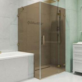 LUX RECTAN GK-003V1-2522-CH02 золотой гальванический стекло бронзовое правое открывание двери