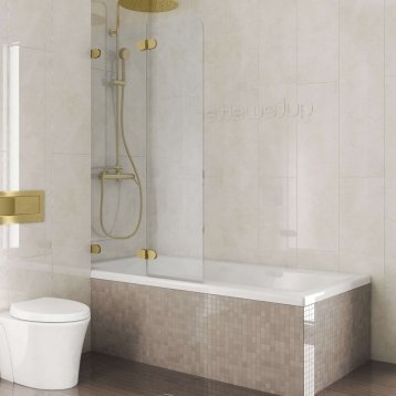 LUX PEARL GV-002A-2522A золотой гальванический стекло выбеленное левое открывание двери