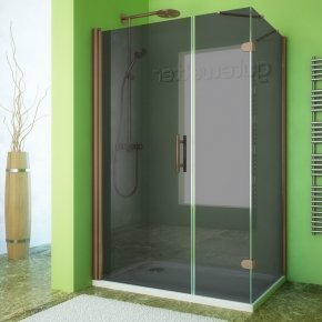 LUX SQUARE GK-103A-CH02 бронзовый стекло графитовое левое открывание двери
