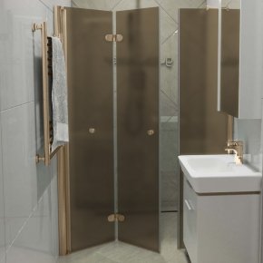 LUX DOOR GK-103C бронзовый стекло бронзовое матовое левое открывание двери