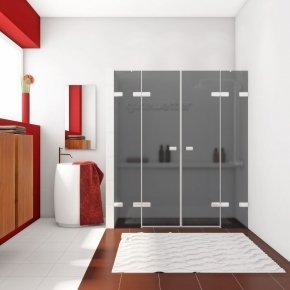 TREND DOOR GK-864TWO белый матовый стекло графитовое матовое