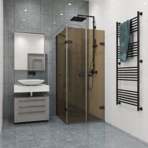 TREND RECTAN GK-863KP черный матовый стекло бронзовое матовое