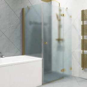 LUX SQUARE GK-003VP999 золотой гальванический стекло матовое правое открывание двери