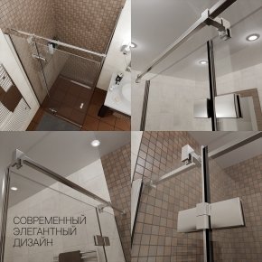 Инфографика 5 Q35 хром блестящий стекло бесцветное левое открывание двери