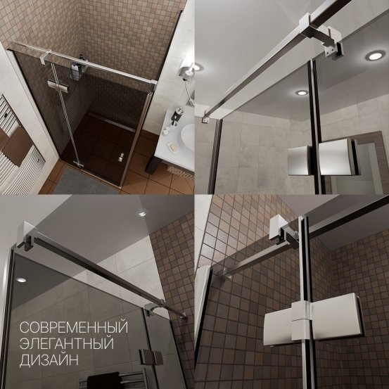 Инфографика 5 Q35 хром блестящий стекло графитовое левое открывание двери