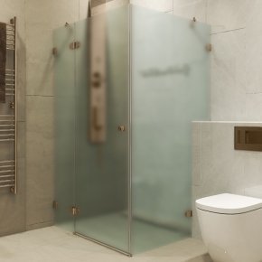 LUX SQUARE GK-003GC-2522V бронзовый стекло матовое левое открывание двери