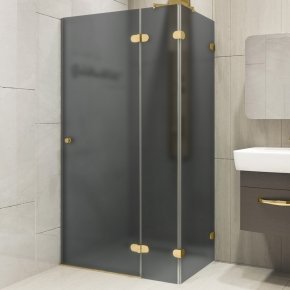 LUX SQUARE GK-883PGS-2522 золотой гальванический стекло графитовое матовое правое открывание двери