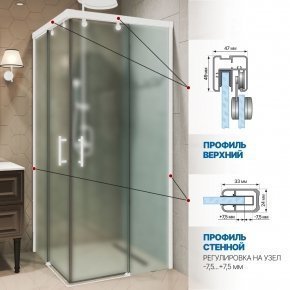 Инфографика 4 SLIDE RECTAN GK-864 белый матовый стекло  матовое
