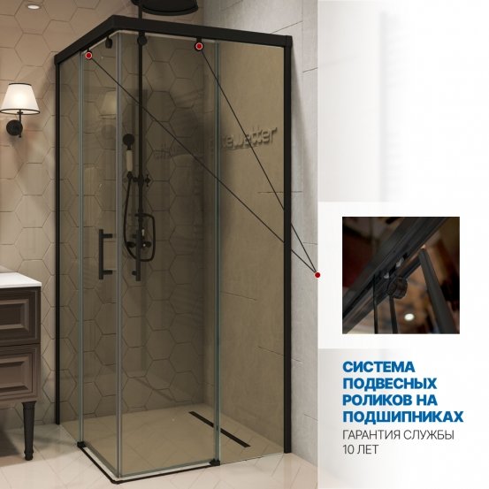 Инфографика 3 SLIDE RECTAN GK-864 черный матовый стекло бронзовое