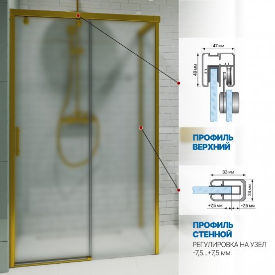 Инфографика 4 SLIDE RECTAN GK-863B золотой металлик стекло  матовое