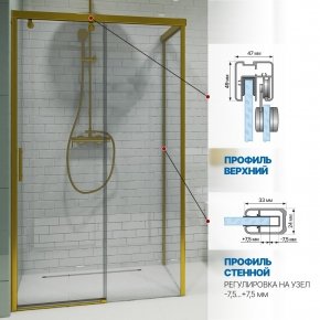 Инфографика 4 SLIDE RECTAN GK-863B золотой металлик стекло  выбеленное