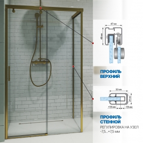 Инфографика 4 SLIDE RECTAN GK-863B бронзовый стекло бесцветное