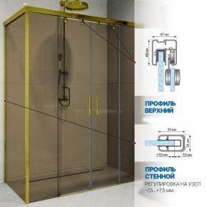 Инфографика 4 SLIDE RECTAN GK-865 золотой металлик стекло бронзовое