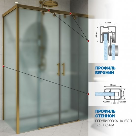 Инфографика 4 SLIDE RECTAN GK-865 бронзовый стекло  матовое