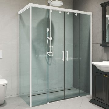 SLIDE RECTAN GK-865 белый матовый стекло бесцветное