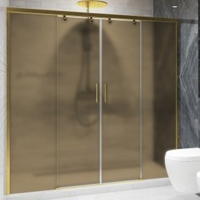 SLIDE DOOR GK-864 золотой металлик стекло бронзовое матовое