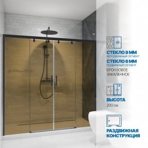 Инфографика 1 SLIDE DOOR GK-864 черный матовый стекло бронзовое