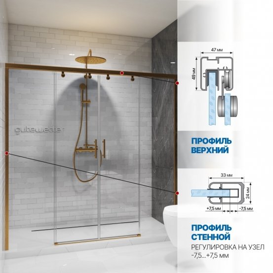 Инфографика 4 SLIDE DOOR GK-864 бронзовый стекло  выбеленное