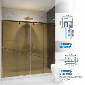 Инфографика 4 SLIDE DOOR GK-864 бронзовый стекло бронзовое матовое