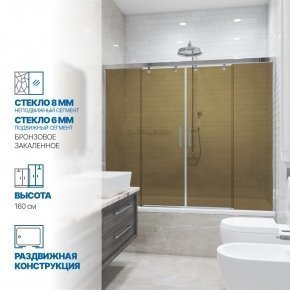 Инфографика 1 SLIDE PART GV-864 хром блестящий стекло бронзовое
