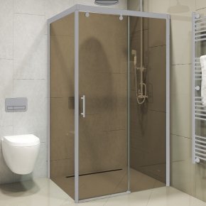 SLIDE SQUARE GK-863A хром матовый стекло бронзовое