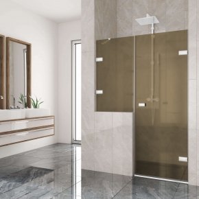 TREND DOOR GK-862BL белый матовый стекло бронзовое матовое