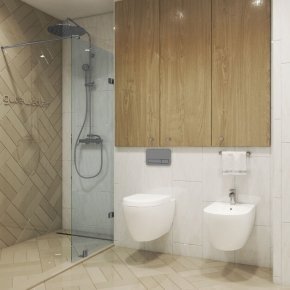 TREND DOOR GK-861NBITL-2722 хром матовый стекло выбеленное