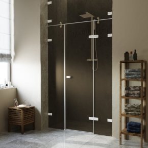 TREND DOOR GK-884ZF белый матовый стекло бронзовое