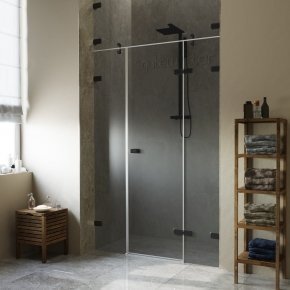 TREND DOOR GK-884ZF черный матовый стекло выбеленное