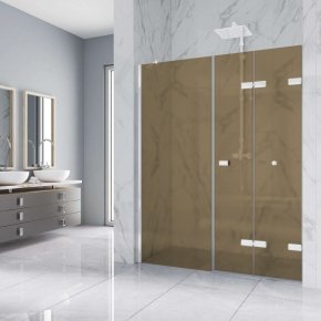 TREND DOOR GK-863CP белый матовый стекло бронзовое матовое