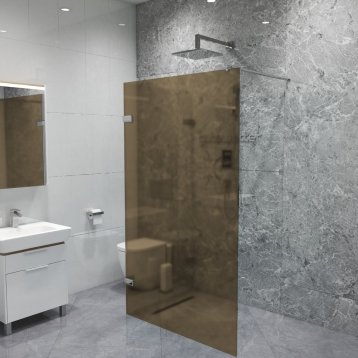 TREND DOOR GK-882NG хром блестящий стекло бронзовое матовое