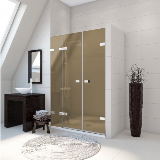 TREND DOOR GK-863A белый матовый стекло бронзовое матовое