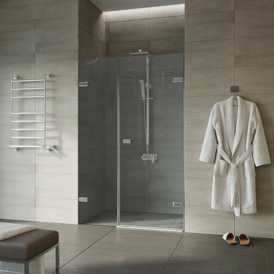 TREND DOOR GK-862B хром матовый стекло выбеленное