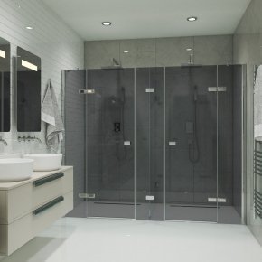 TREND RECTAN GK-886PT хром блестящий стекло графитовое