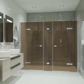 TREND RECTAN GK-886PT хром матовый стекло бронзовое